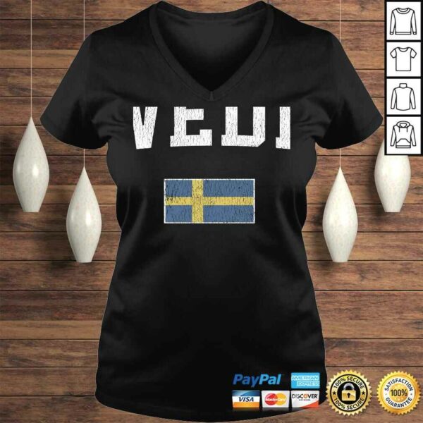 Sweden Shirt Vintage Sports Design Swedish Flag Tee