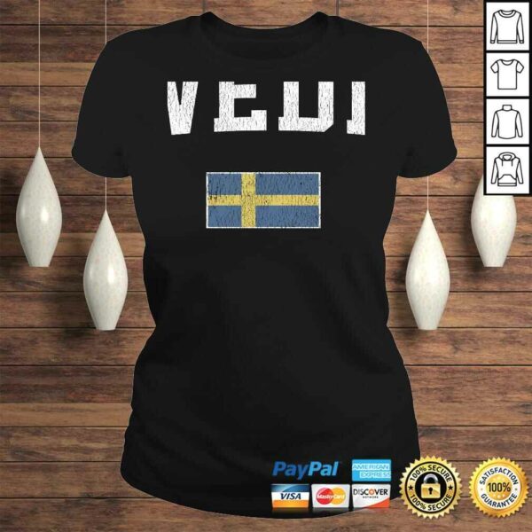 Sweden Shirt Vintage Sports Design Swedish Flag Tee