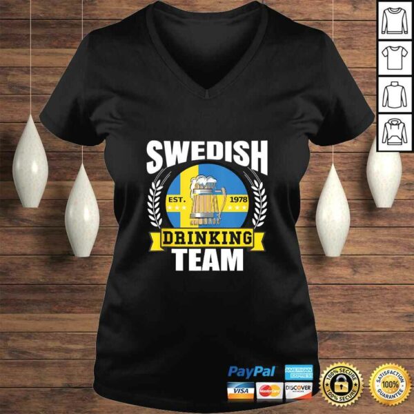 Swedish Drinking Team Funny Sweden Flag Beer Party Gift Idea Gift TShirt