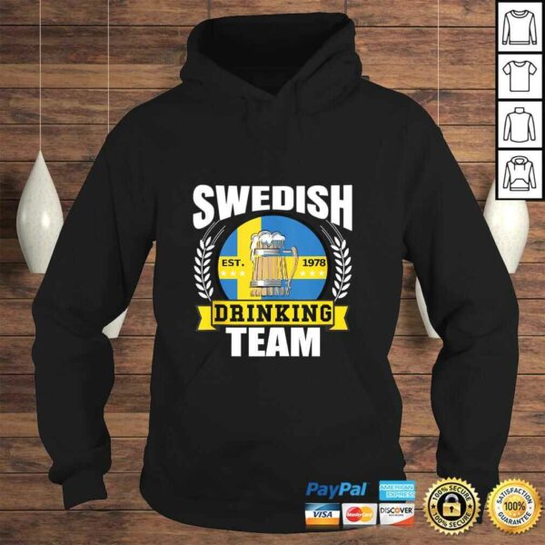 Swedish Drinking Team Funny Sweden Flag Beer Party Gift Idea Gift TShirt