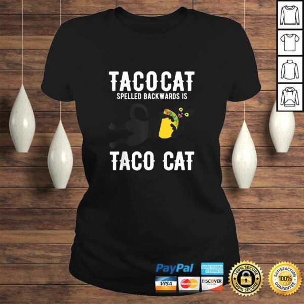 Taco Tuesday Shirt Black Cat Funny Spelled Backwards Tacocat T-shirt