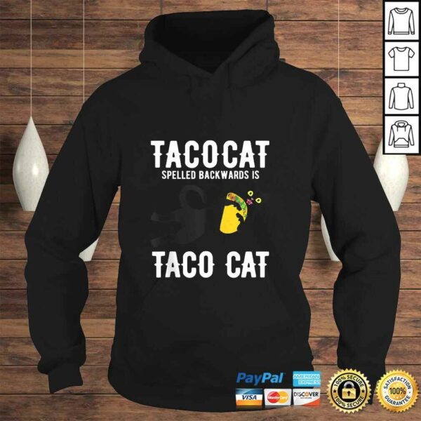 Taco Tuesday Shirt Black Cat Funny Spelled Backwards Tacocat T-shirt