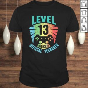 Teenager 13th Birthday Gift Level 13 Unlocked boys TShirt 1