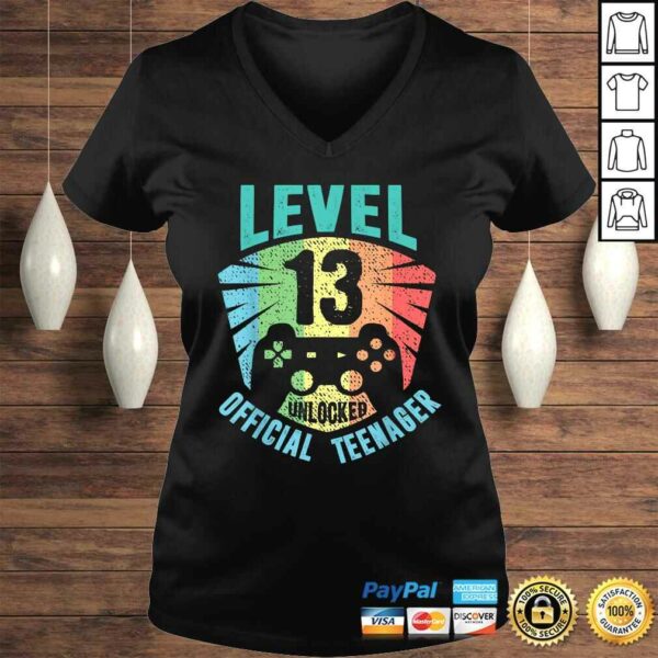 Teenager 13th Birthday Gift Level 13 Unlocked boys TShirt