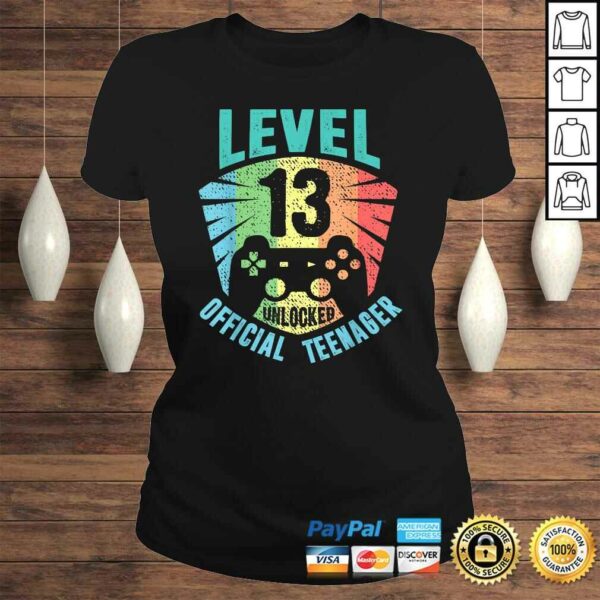 Teenager 13th Birthday Gift Level 13 Unlocked boys TShirt