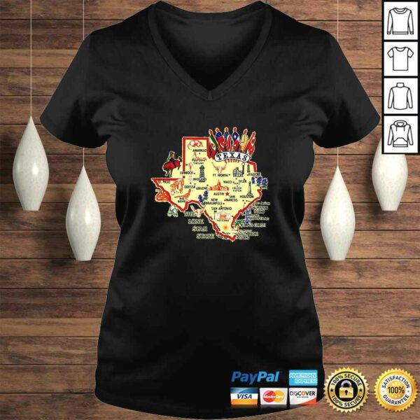 Texas State Places of Interest in a stylish TShirt