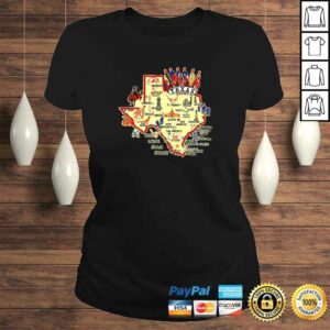 Texas State Places of Interest in a stylish TShirt 3