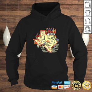 Texas State Places of Interest in a stylish TShirt 4