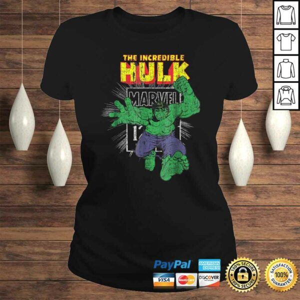 The Incredible Hulk Retro Comic Book Stamp Logo TShirt Gift