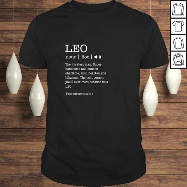 The Name Is Leo Funny Gift Adult Definition Men’s Shirt