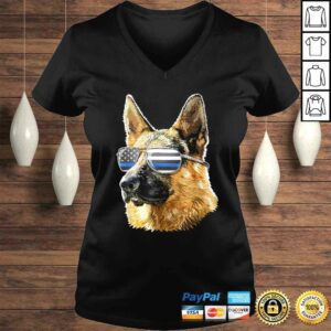Thin Blue Line Flag K9 Shirt German Shepherd Police Dog TShirt 1 Thin Blue Line Flag K9 Shirt German Shepherd Police Dog TShirt 2