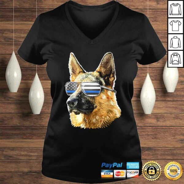 Thin Blue Line Flag K9 Shirt German Shepherd Police Dog TShirt