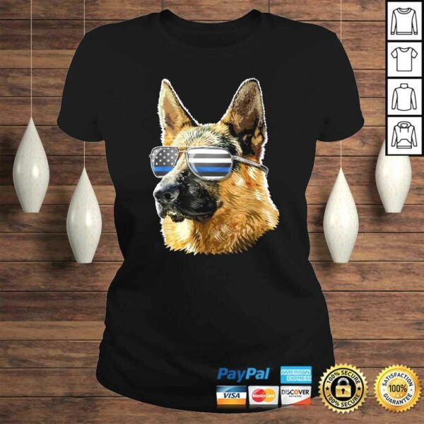 Thin Blue Line Flag K9 Shirt German Shepherd Police Dog TShirt