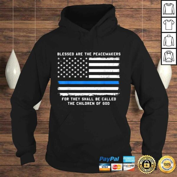 Thin Blue Line Shirt for Men Support Police Peacemakers TShirt