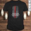 Thin Red Line Firefighter Bible Verse American Flag TShirt