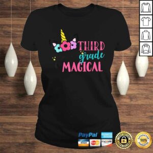 Third Grade Unicorn Back to School Girls 3rd Grade V-Neck T-Shirt 2 Third Grade Unicorn Back to School Girls 3rd Grade V Neck T Shirt 3