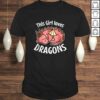 This Girl Loves Dragons Girls Dragon Shirt Kids Pajamas Gift