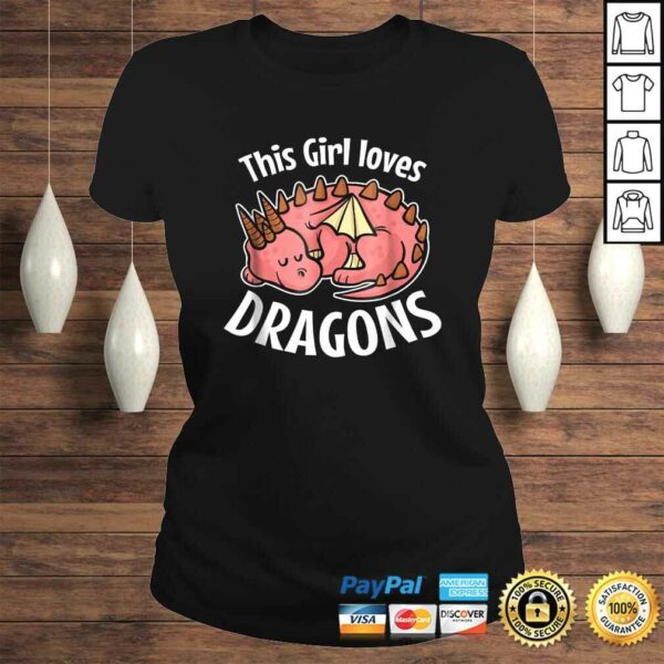 This Girl Loves Dragons Girls Dragon Shirt Kids Pajamas Gift