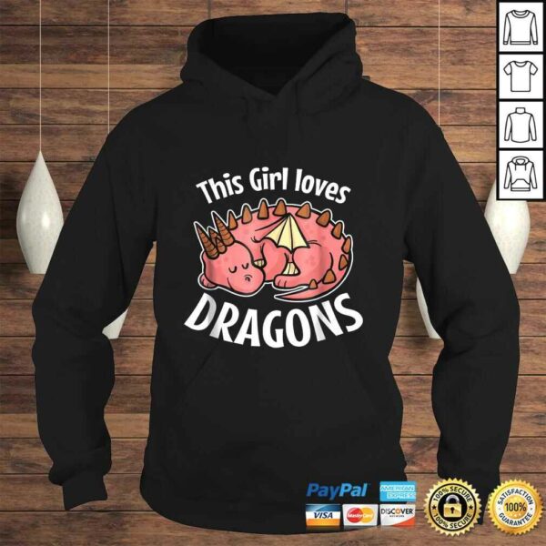 This Girl Loves Dragons Girls Dragon Shirt Kids Pajamas Gift