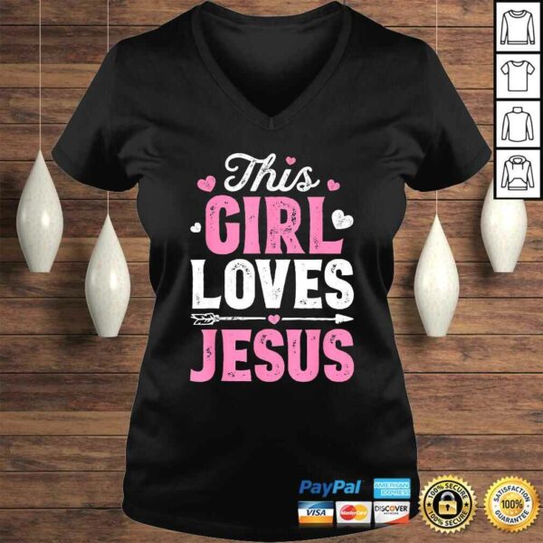 This Girl Loves Jesus Shirt Christian Women Faith Tee T-Shirt