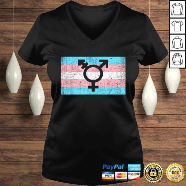 Transgender Pride Flag with Trans Man Woman Symbol Shirt