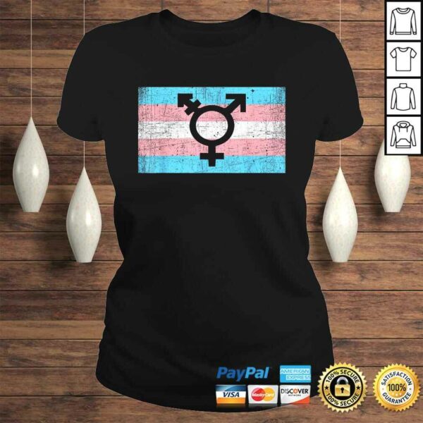 Transgender Pride Flag with Trans Man Woman Symbol Shirt