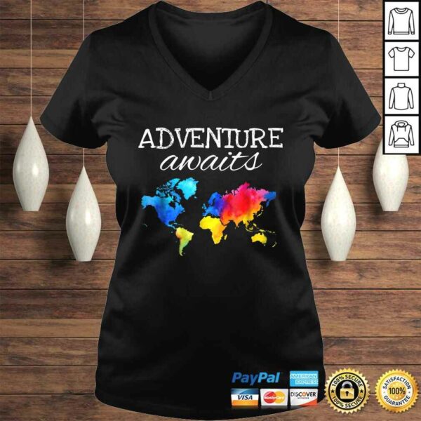 Travel Shirt Wanderlust World Map Adventure Traveler Gift