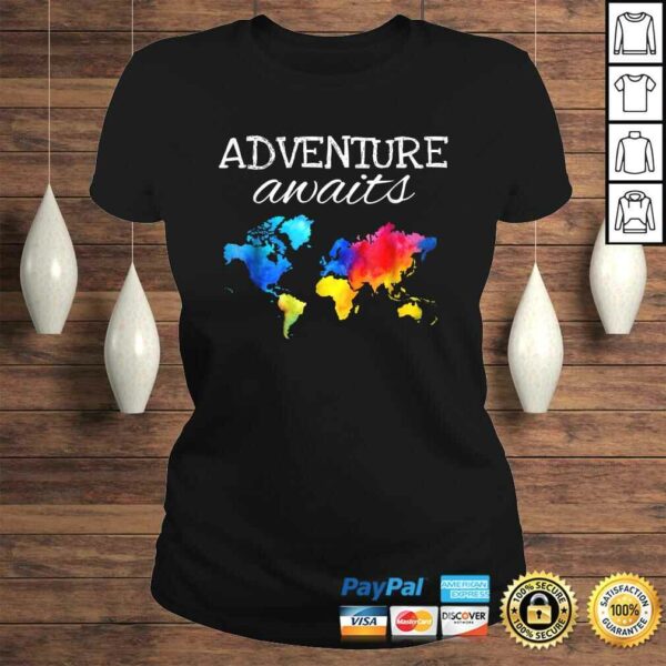 Travel Shirt Wanderlust World Map Adventure Traveler Gift