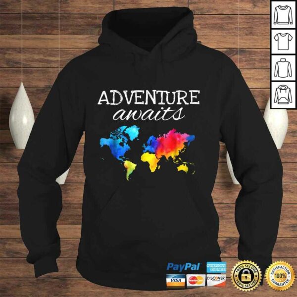 Travel Shirt Wanderlust World Map Adventure Traveler Gift