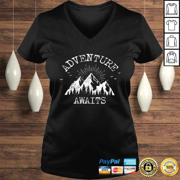 Trendy Adventure Awaits Travel Camping Vintage Shirt