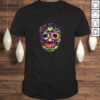 Tye Dye Day of the Dead Shirt Art-70’s Style Sugar Skull Gift TShirt