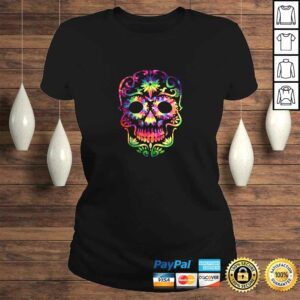 Tye Dye Day of the Dead Shirt Art-70's Style Sugar Skull Gift TShirt 2 Tye Dye Day of the Dead Shirt Art 70s Style Sugar Skull Gift TShirt 3