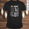 US ARMY Retired  Distressed American Flag Tee