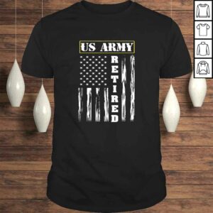 US ARMY Retired Distressed American Flag Tee US ARMY Retired Distressed American Flag Tee
