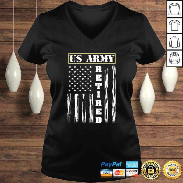 US ARMY Retired  Distressed American Flag Tee