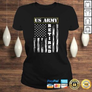 US ARMY Retired Distressed American Flag Tee 2 US ARMY Retired Distressed American Flag Tee 3