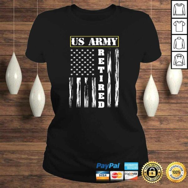 US ARMY Retired  Distressed American Flag Tee