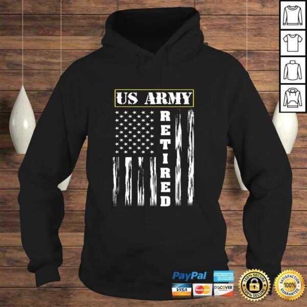 US ARMY Retired  Distressed American Flag Tee