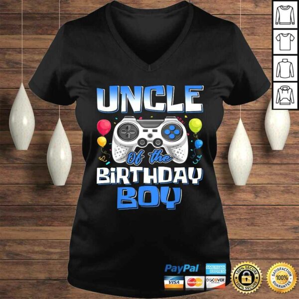 Uncle Of The Birthday Boy Matching Video Gamer Birthday TShirt