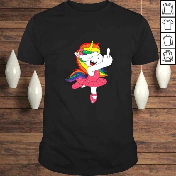 Unicorn go to hell Fuck Off with middle finger TShirt