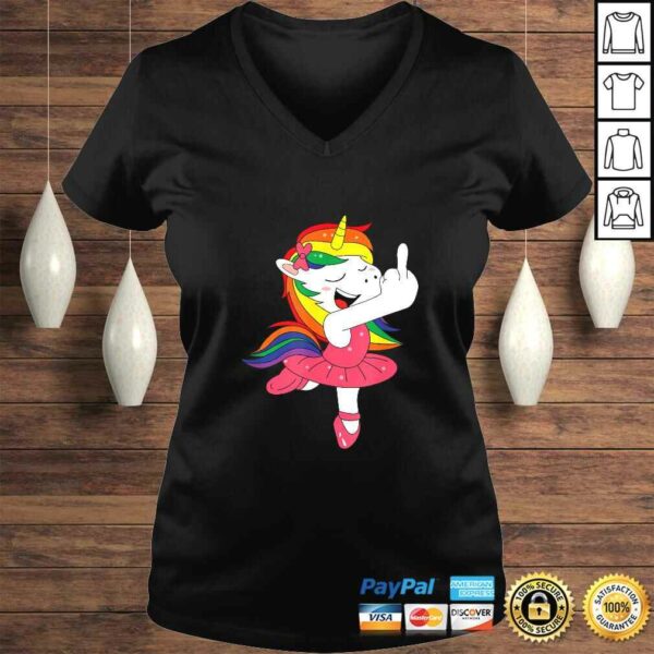 Unicorn go to hell Fuck Off with middle finger TShirt