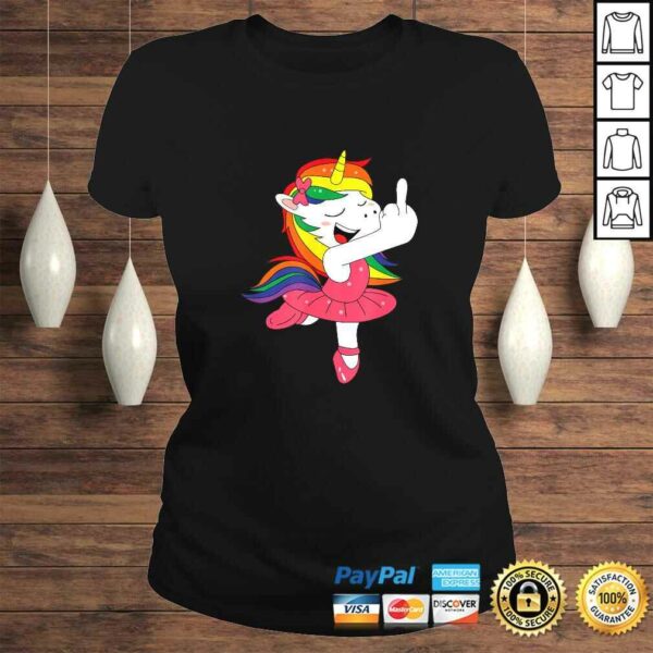 Unicorn go to hell Fuck Off with middle finger TShirt