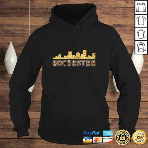 Vintage Retro Rochester New York Skyline Zip Hoodie