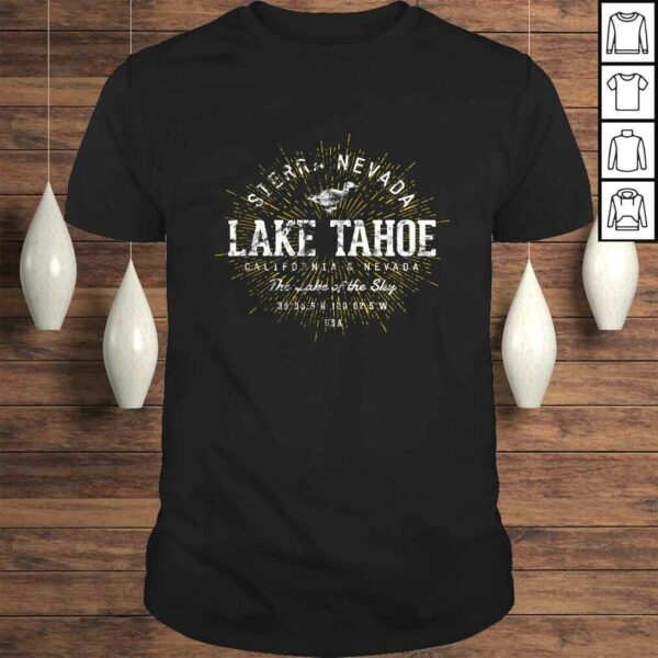 Vintage Retro Style Lake Tahoe Zip Hoodie