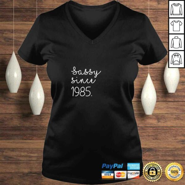 Vintage Sassy Since 1985 Classic Awesome Gift Mama Aunt Love Tee Shirt