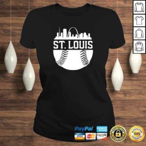 Vintage St Louis Baseball Skyline Retro Missouri Tee T Shirt 3