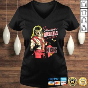 WWE Shawn Michaels HBK V-Neck T-Shirt 1 WWE Shawn Michaels HBK V Neck T Shirt 2