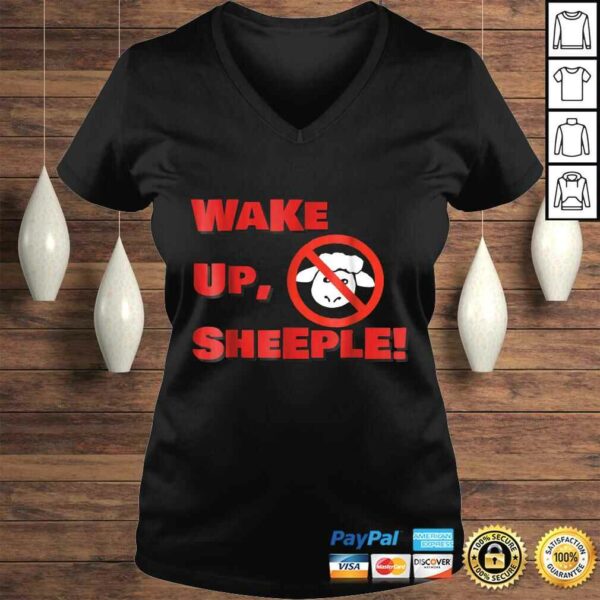 Wake Up, Sheeple! Shirt with anti-sheep logo