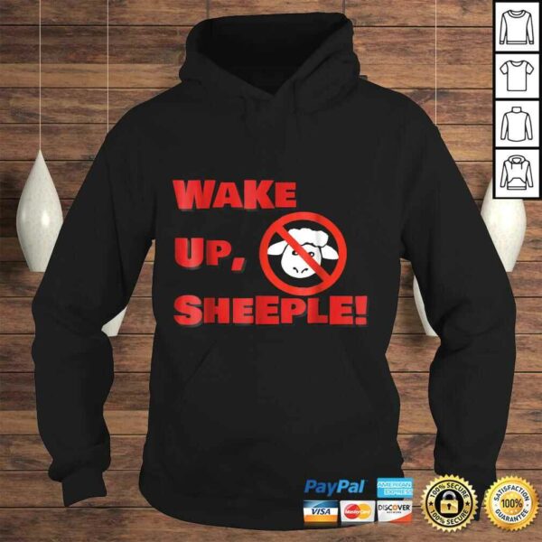 Wake Up, Sheeple! Shirt with anti-sheep logo