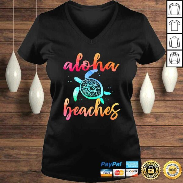 Watercolor Aloha Beaches Turtle Shirt Hawaiin Sea Turtles T-shirt